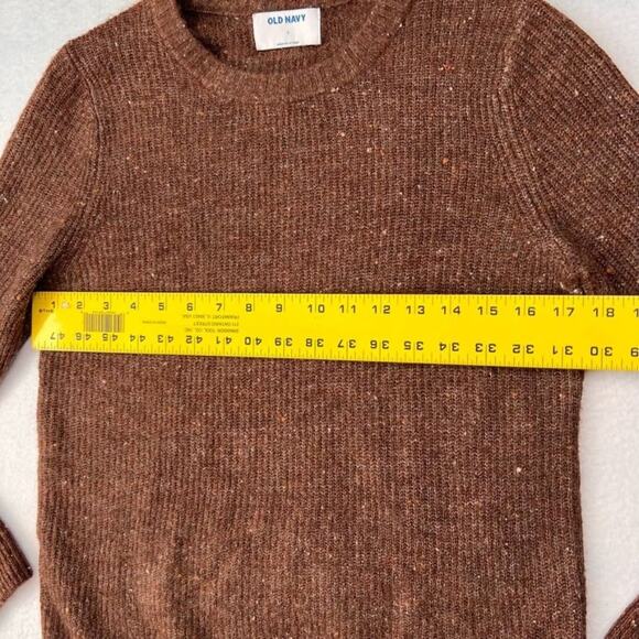 Old Navy Sweater Womens Small Long Sleeve Knit Chocolate Speckle - Picture 6 of 10